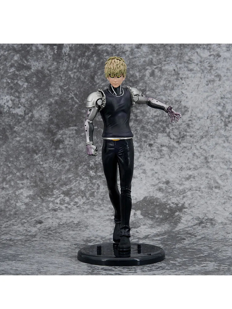 Figura One Punch Man de 21 cm | Figura detallada de Genos, héroe cyborg de One Punch Man. Perfecto para colecciones o como regalo para fanáticos del anime.
