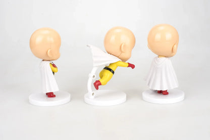 Figura One Punch Man de 10 cm | Figuras que representan a Saitama en 3 poses diferentes. Ideal para coleccionistas y fanáticos de One Punch Man. Perfecto como decoración o regalo.