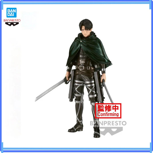 Figura Bandai Ataque a los Titanes | Figura oficial de Banpresto de Levi Ackerman para fans del anime Attack on Titan. Este auténtico modelo coleccionable de Bandai es perfecto para enriquecer una colección o regalar 