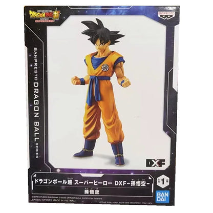 11cm Figurine Dragon Ball Super | Figurine officielle Banpresto DXF de Goku et Vegeta dans la version théâtrale de Dragon Ball Super: Super Hero. Modèle détaillé en PVC, parfait pour les collectionneurs et fans de l’anime
