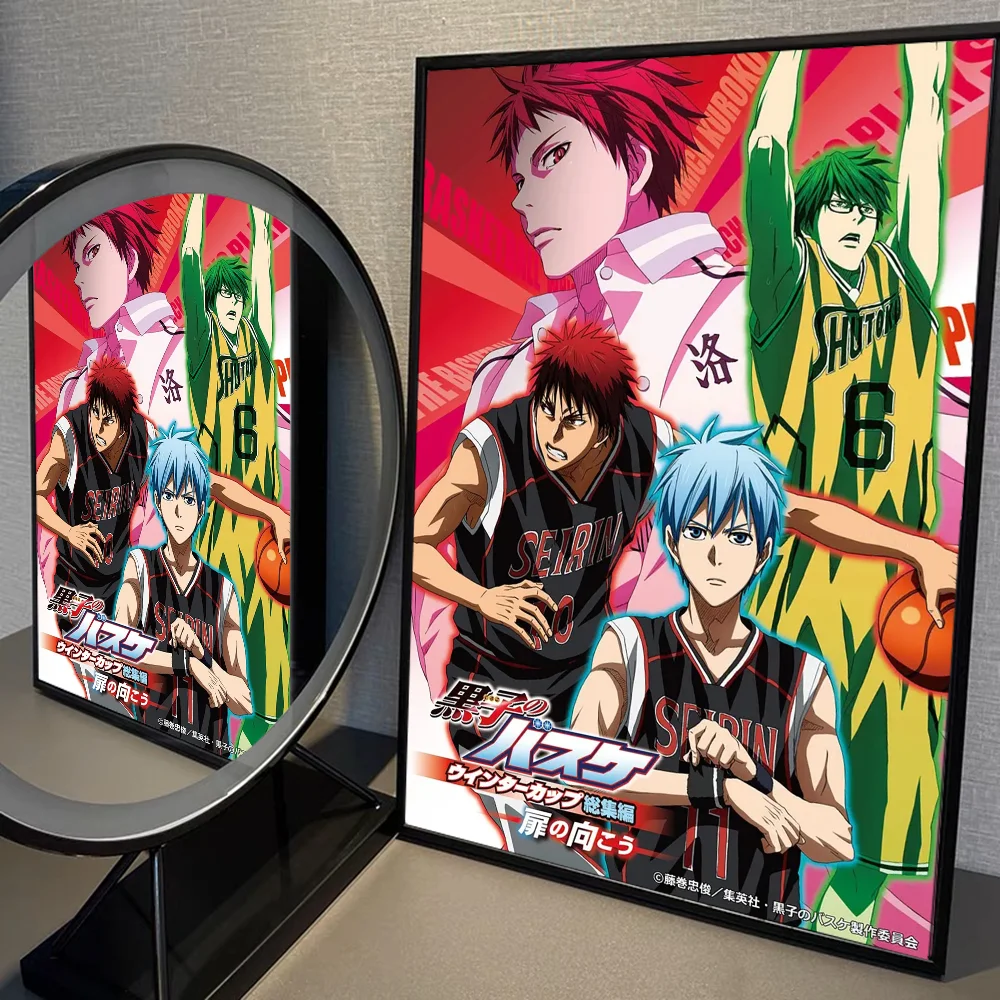 Posters Anime Kuroko No Basket | Stickers en papier blanc adhésif, parfaits pour décorer chambres, cafés ou bars avec un style kawaii. Idéal pour les fans d'anime