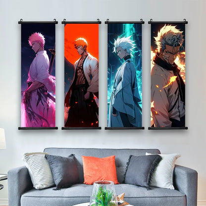 BLEACH Decorative Poster | Decorate your space with this wall poster featuring Kurosaki Ichigo. Ideal for fans, this canvas scroll adds an artistic touch to any interior