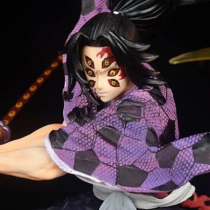 Figuras de Demon Slayer | Figuras que representan a Zenitsu, Kanroji, Akaza, Shinobu, Muichiro, Kyojuro y Kokushibo. Perfectas para decorar un escritorio o estante, estas figuras detalladas son ideales para los fanáticos de Demon Slayer. 