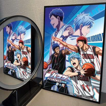 Posters Anime Kuroko No Basket | Stickers en papier blanc adhésif, parfaits pour décorer chambres, cafés ou bars avec un style kawaii. Idéal pour les fans d'anime