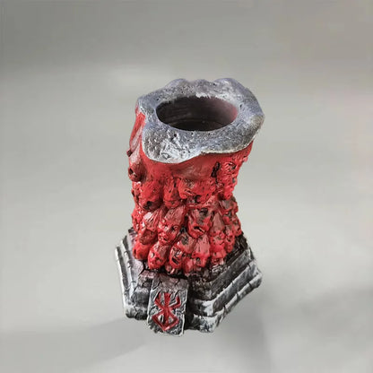 Porte-Bougie en résine avec support inspiré de l'univers de BERSERK, idéale pour les décorations d'Halloween ou thématiques. Cadeau parfait pour les amateurs d'anime et d'objets uniques