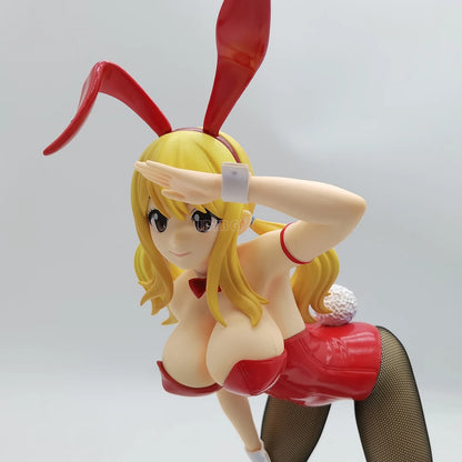 Figura de cola de hada de 38 cm | Figura de PVC de Lucy Heartfilia disfrazada de conejita. Esta figura detallada ofrece un diseño premium. Un modelo de colección perfecto para fans.