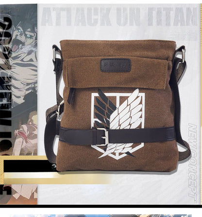 Attack on Titan Large Capacity Crossbody Bag | Show off your passion for Attack on Titan with this retro crossbody bag. Designed to be simple and versatile, this bag offers a large storage capacity, ideal for everyday use 
