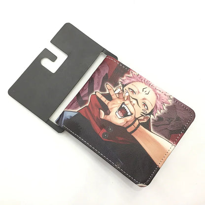 Cartera Jujutsu Kaisen de 11,5x9 cm | La billetera plegable perfecta para los fanáticos, este modelo plegable ofrece compartimentos para tarjetas bancarias, documentos de identidad y monedas. Ideal para uso diario o como accesorio de cosplay. 