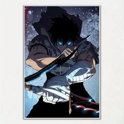 Solo Leveling Unframed Poster | Digital Art Poster for Wall Decor. Ideal for living room, bedroom, restaurant or kitchen. Perfect for anime fans and home decor lovers.