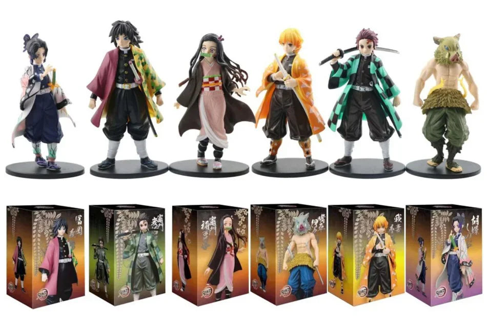 Figuras Demon Slayer de 16 cm | Figuras detalladas de personajes de Demon Slayer en modo guerrero. Perfecto para fans y coleccionistas. 