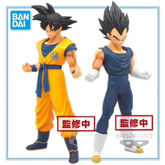 11cm Figurine Dragon Ball Super | Figurine officielle Banpresto DXF de Goku et Vegeta dans la version théâtrale de Dragon Ball Super: Super Hero. Modèle détaillé en PVC, parfait pour les collectionneurs et fans de l’anime