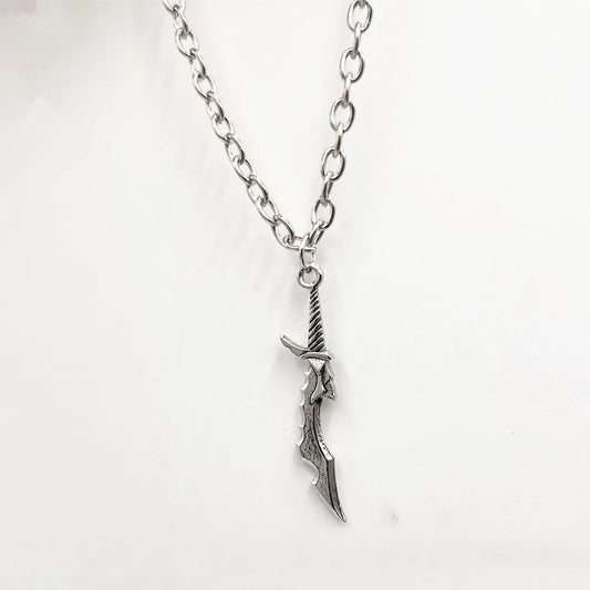 Solo Leveling necklace with a short blade pendant, exquisite design. Perfect trendy jewelry as a gift for anime fans.