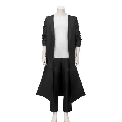 Solo Leveling - Costume de Cosplay Jinwoo Sung | Perruque et manteau noir long inspirés de l'Arise From The Shadow Hunter. Parfait pour les fans d'anime et les événements cosplay
