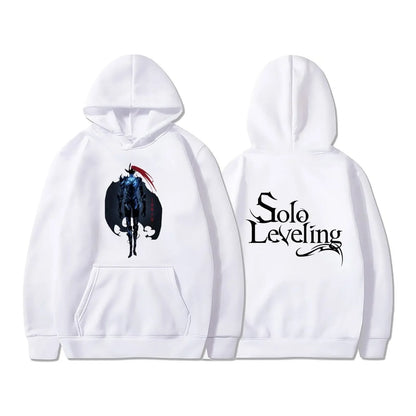 Solo Leveling Sweatshirt | Autumn fleece hoodie with Sung Jin-Woo graphic print. Oversized style, Harajuku streetwear, unisex, ideal for manga and anime fans