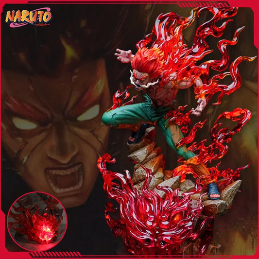25cm Figurine Naruto  | Cette figurine de Gai Maito est équipée d'un éclairage lumineux, ajoutant une touche dynamique à votre collection. Cadeau idéal pour les fans de Naruto