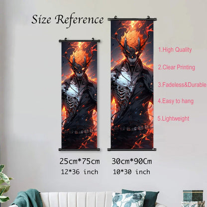 BLEACH Decorative Poster | Decorate your space with this wall poster featuring Kurosaki Ichigo. Ideal for fans, this canvas scroll adds an artistic touch to any interior