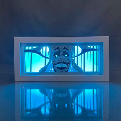 Solo Leveling LED Lightbox | Boîte lumineuse avec découpe en papier représentant le Monarch de Solo Leveling. Idéal comme décoration, jouet ou cadeau pour enfants et fans d'anime