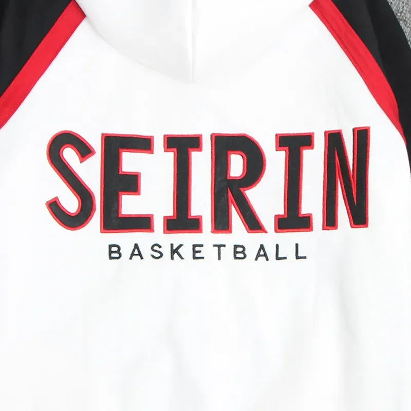 Hoodie Kuroko No Basuke SEIRIN | Sweatshirt de sport avec capuche, inspiré des uniformes de basketball de Kagami Taiga et Kuroko Tetsuya. Parfait pour le cosplay, les activités en extérieur ou les fans d'anime