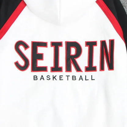 Hoodie Kuroko No Basuke SEIRIN | Sweatshirt de sport avec capuche, inspiré des uniformes de basketball de Kagami Taiga et Kuroko Tetsuya. Parfait pour le cosplay, les activités en extérieur ou les fans d'anime