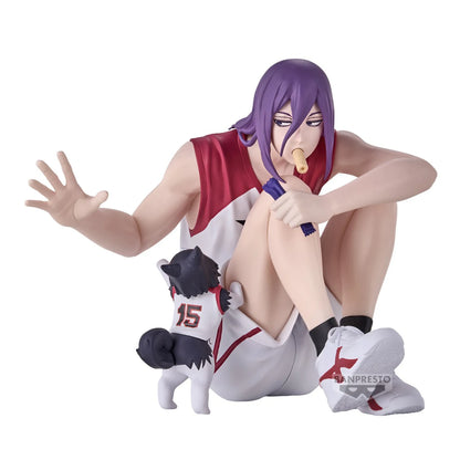 Figuras BANDAI BANPRESTO Kuroko's Basketball ÚLTIMO PARTIDO | Figuras de anime de Kuroko, Kagami, Aomine, Akashi, Murasakibara, Kise y Midorima en pose informal con el cachorro Kuro Junior. Ideal para aficionados y coleccionistas.
