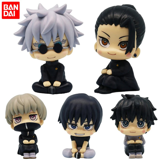 Figura Jujutsu Kaisen de 10 cm | Figura pop que representa a Yuta Okkotsu, Toga Inumaki, Fushiguro Toji, Gojo Satoru y Geto Suguru. Perfecta para los fanáticos de Jujutsu Kaisen, esta linda figura es ideal para colección o decoración. 