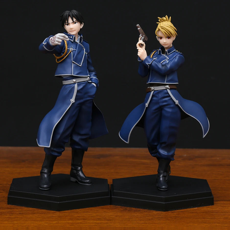 17cm Figurine Fullmetal Alchemist | Figurines POP UP PARADE détaillées de Roy Mustang et Riza Hawkeye. Idéal pour les fans et collectionnuers de l'anime