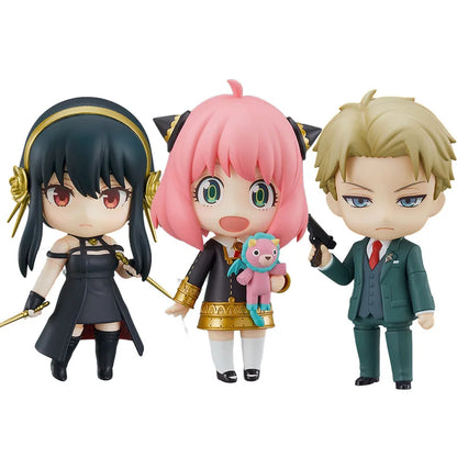 Figuras ESPÍA×FAMILIAR de 10 cm | Figuras que representan a Anya, Loid y Yor Forger en versiones kawaii. Perfectas para coleccionistas, estas adorables figuras son ideales como modelos decorativos o regalos para fanáticos. 