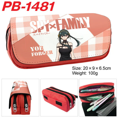 Kit ESPÍA×FAMILIAR | Estuche grande inspirado en Spy x Family, perfecto para guardar material escolar y maquillaje. Diseñado para estudiantes y fanáticos del anime, este estuche kawaii es un gran regalo práctico y elegante. 