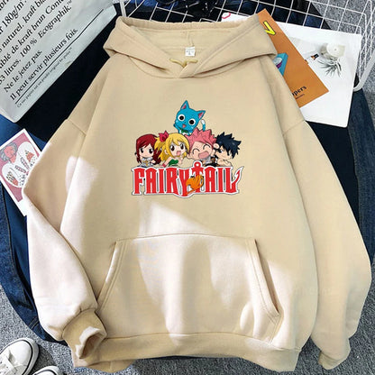 Sweat à capuche pour hommes et femmes inspiré de Fairy Tail. Ce pull en molleton est parfait pour l'automne et l'hiver, un incontournable pour les fans de manga