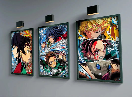 Demon Slayer Wall Poster | Demon Slayer Decorative Poster, ideal for beautifying the walls of your bedroom, living room, cafe or children's space. Quality canvas print, perfect for adding a touch of classic Japanese art to your interior 