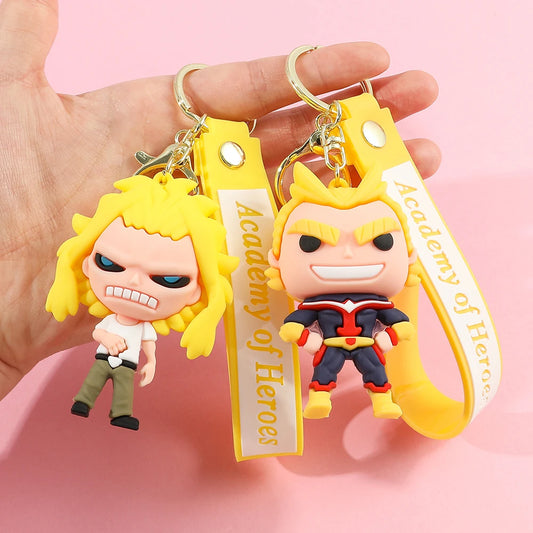 Añade un poco de estilo a tus accesorios con estos llaveros de silicona My Hero Academia. Son perfectos para personalizar tu mochila, llavero o coche. ¡Un regalo ideal para los fanáticos del anime!
