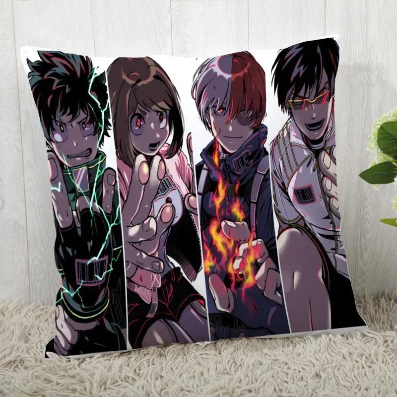 Funda de almohada My Hero Academia de 45*45cm. Ideal para decorar una habitación, un coche o una cama. Un regalo perfecto para los fanáticos del anime.