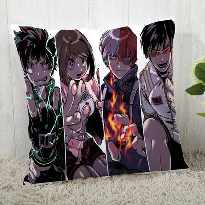 Funda de almohada My Hero Academia de 45*45cm. Ideal para decorar una habitación, un coche o una cama. Un regalo perfecto para los fanáticos del anime.