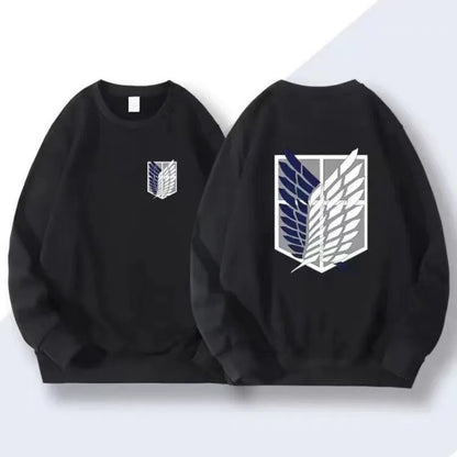 Kawaii Attack on Titan Sweatshirt - Wings of Liberty Loose and comfortable Attack on Titan sweatshirt with the symbol of the exploration battalion, perfect for fans, this round neck garment is a perfect gift for anime lovers 