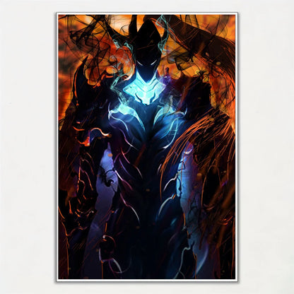 Solo Leveling Unframed Poster | Digital Art Poster for Wall Decor. Ideal for living room, bedroom, restaurant or kitchen. Perfect for anime fans and home decor lovers.