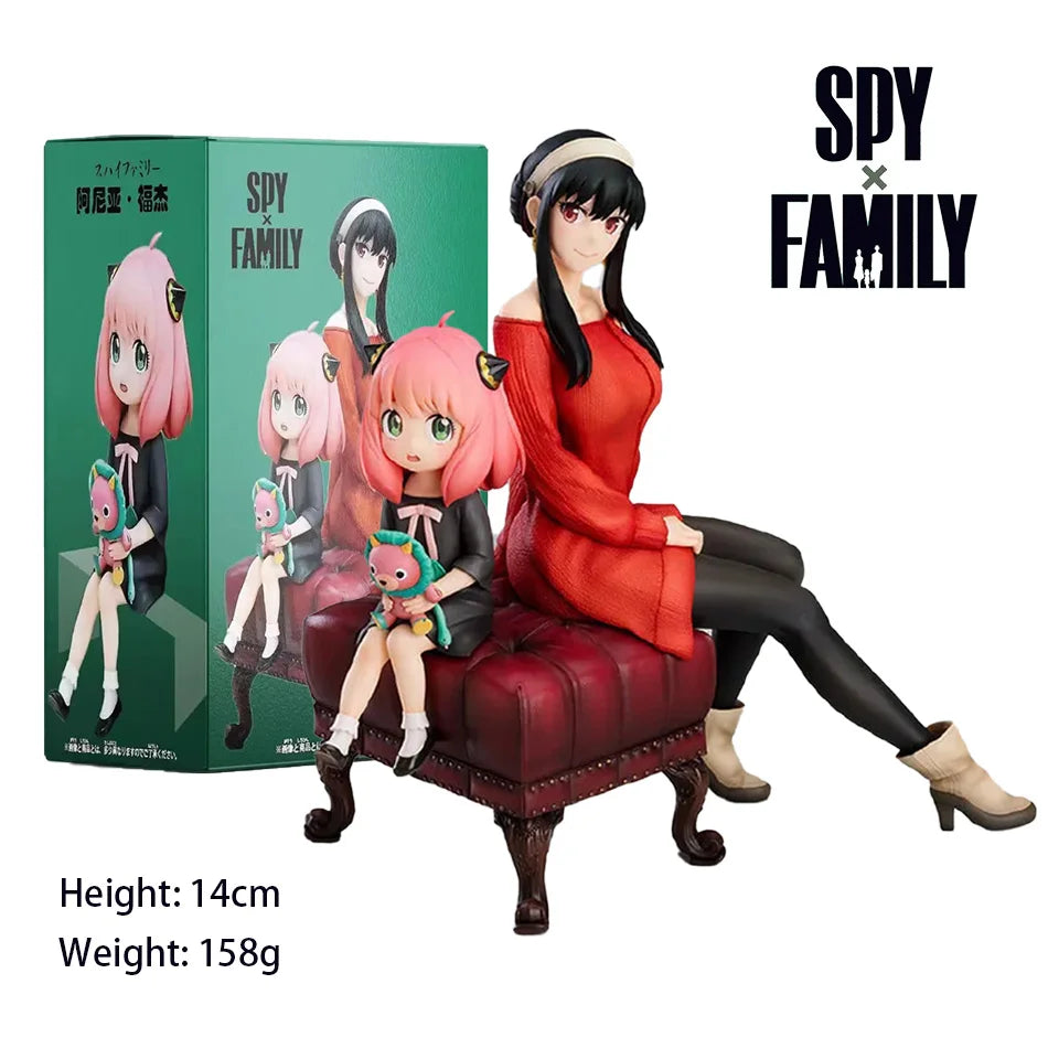Figuras ESPÍA×FAMILIAR de 15 cm | Figuras que representan a Anya y Yor Forger. Ideal como decoración de mesa, esta detallada figura es perfecta para niños y fanáticos de SPY×FAMILY. Una gran opción de regalo para los amantes del anime. 