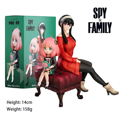 Figuras ESPÍA×FAMILIAR de 15 cm | Figuras que representan a Anya y Yor Forger. Ideal como decoración de mesa, esta detallada figura es perfecta para niños y fanáticos de SPY×FAMILY. Una gran opción de regalo para los amantes del anime. 