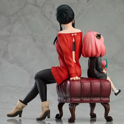 Figuras ESPÍA×FAMILIAR de 15 cm | Figuras que representan a Anya y Yor Forger. Ideal como decoración de mesa, esta detallada figura es perfecta para niños y fanáticos de SPY×FAMILY. Una gran opción de regalo para los amantes del anime. 