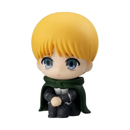 Figuras de Ataque a los Titanes | Figuras originales de BANDAI Attack on Titan de la serie Final Waiting. Descubre a Eren, Mikasa, Armin, Levi y Hansi como minifiguras de Gashapon, perfectas para completar tu colección o para regalar. 