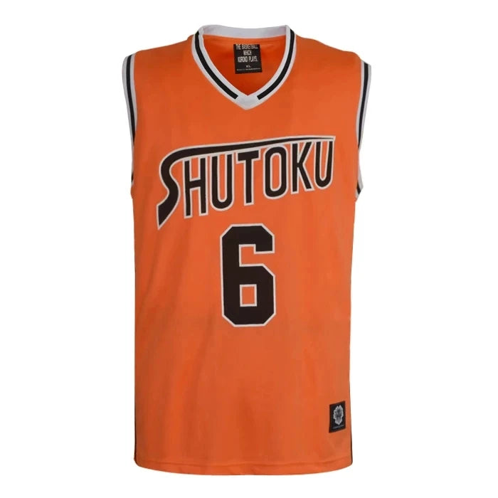 Anime Kuroko's Basketball Cosplay | Uniforme de l'école Shutoku - Ensemble maillot n°6 de Midorima Shintaro. Comprend un t-shirt et un short en tenue de sport. Idéal pour le cosplay, les fans d'anime ou les activités sportives.