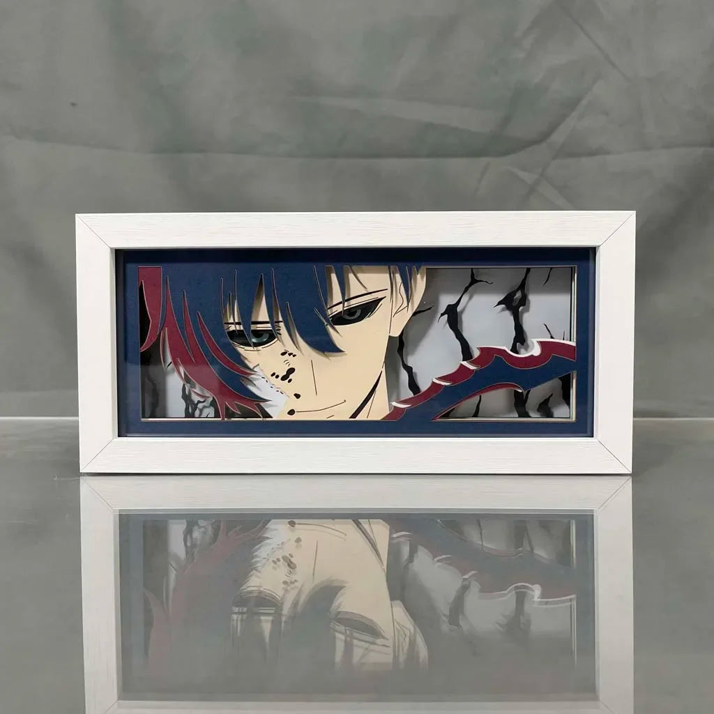 Caja de luz LED de nivelación individual | Caja de luz con recorte de papel de Sung Jin-Woo de Solo Leveling. Ideal como decoración, juguete o regalo para niños y fanáticos del anime.