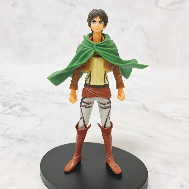 Figuras de Ataque a los Titanes de 16 cm | Figuras coleccionables que representan a Eren, Mikasa y Levi de Attack on Titan. Ideales para fanáticos y coleccionistas, estos modelos detallados traen el mundo del anime a tu espacio. 