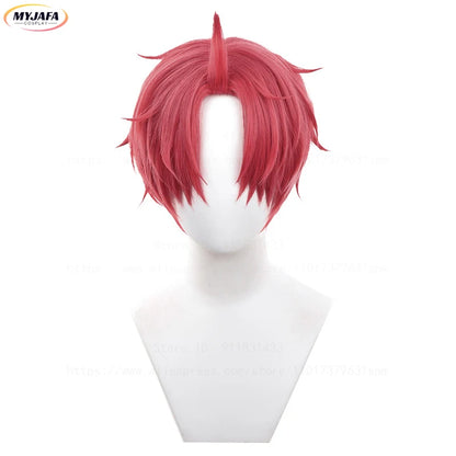 Peluca de cosplay y pendientes de Jin Enjoji (Jiji) del anime Dan Da Dan. Fabricado con fibras sintéticas resistentes al calor. Viene con un gorro de peluca. Perfecto para convenciones, fiestas de disfraces o sesiones fotográficas.