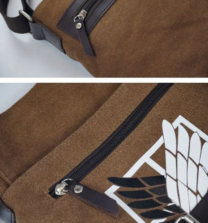 Attack on Titan Large Capacity Crossbody Bag | Show off your passion for Attack on Titan with this retro crossbody bag. Designed to be simple and versatile, this bag offers a large storage capacity, ideal for everyday use 