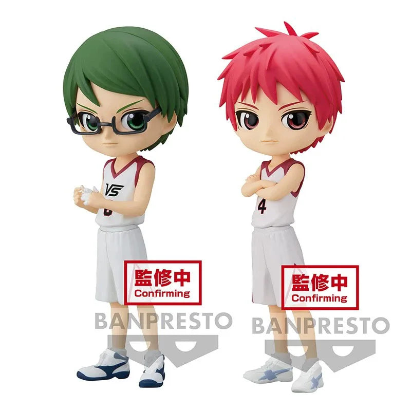 Figura de baloncesto Original Bandai Q posket Kuroko de 14cm | Akashi Seijuro y Midorima Shintaro. Auténtico modelo en caja, ideal para regalo o para coleccionistas de anime.