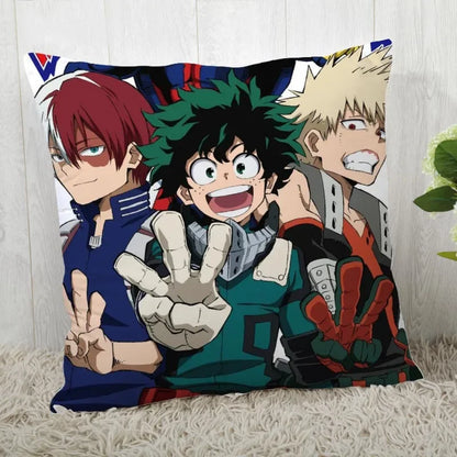 Funda de almohada My Hero Academia de 45*45cm. Ideal para decorar una habitación, un coche o una cama. Un regalo perfecto para los fanáticos del anime.