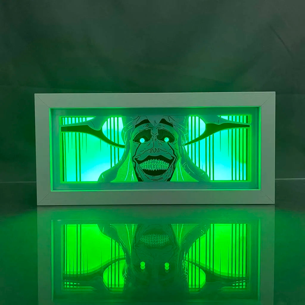 Solo Leveling LED Lightbox | Boîte lumineuse avec découpe en papier représentant le Monarch de Solo Leveling. Idéal comme décoration, jouet ou cadeau pour enfants et fans d'anime