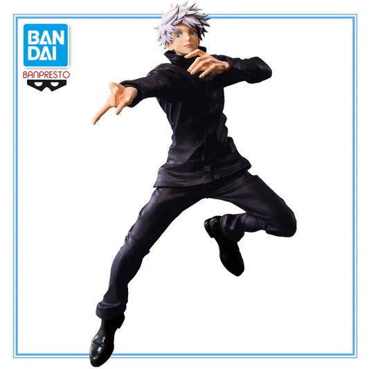Figura Bandai BANPRESTO de 25 cm (edición MAXIMATIC) Jujutsu Kaisen | Figura de PVC de alta calidad de Gojo Satoru en plena acción, perfecta para colecciones y fans del anime.