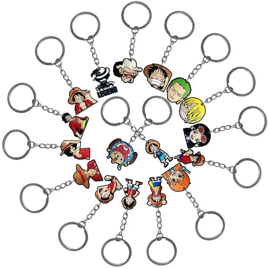 20Pièces Porte-clés | One Piece figurine pendentif universel pour voitures, accessoire, cadeau d'anniversaire