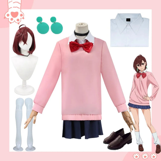 DAN DA DAN - Disfraz de Momo Ayase | ¡Transfórmate en Momo Ayase de Dan Da Dan con este disfraz de cosplay completo! Incluye un traje de anime, ideal para convenciones, Halloween o fiestas de disfraces.